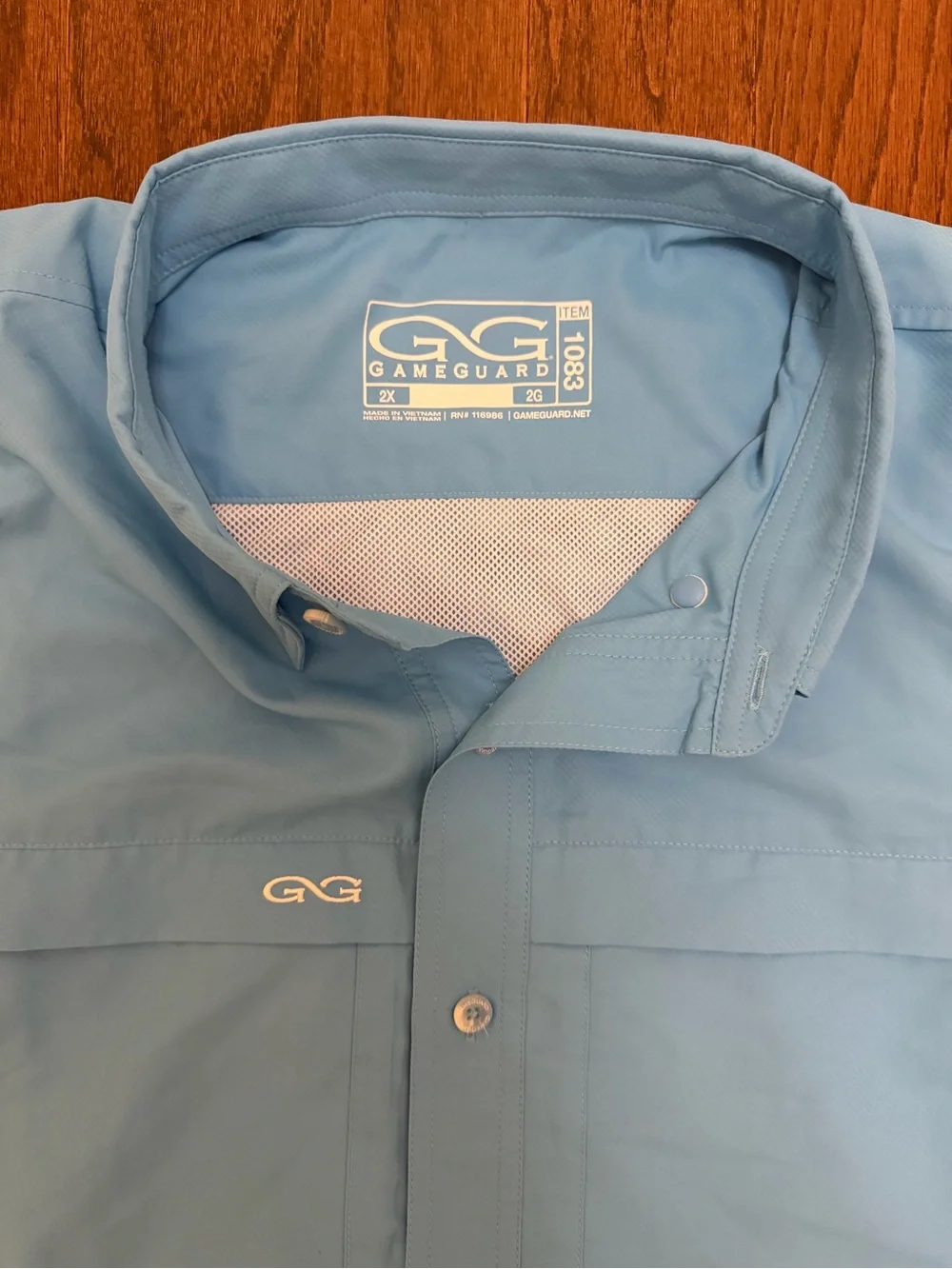 Gameguard NWT BlueWave Explorer Microfiber UPF 50+ Fishing Shirt Mens XXL